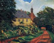 Wilhelm Trubner Einfahrtsweg zum Stift Neuburg France oil painting artist